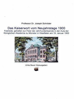 cover image of Das Kaiserwort vom Neujahrstage 1900